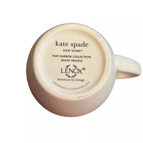 Lenox Kate Spade New York Fair Harbor Collection White Truffle Mug Cup - Picture 2 of 2